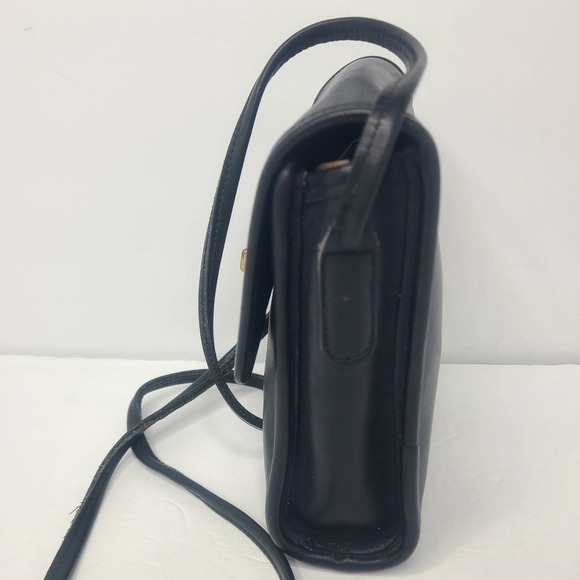 Coach Vintage Crossbody Black Leather Scooter Bag 9893 Purse - Picture 2 of 7